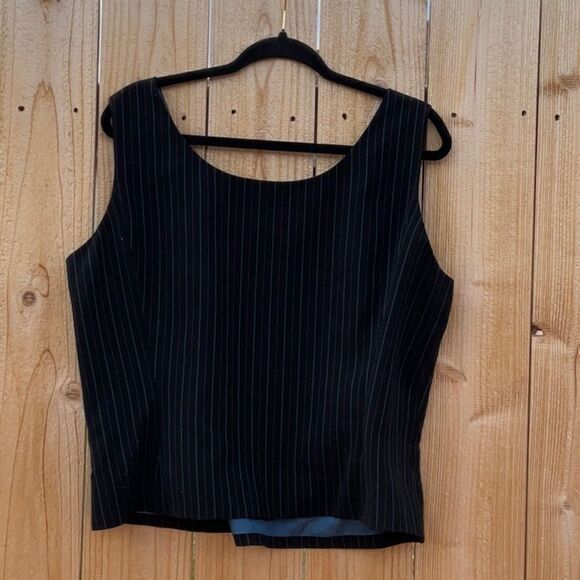 🔥 Take 50% OFF- Tahari Women’s Navy Striped Blazer Jacket With Inner, Size-18 - Picture 11 of 11